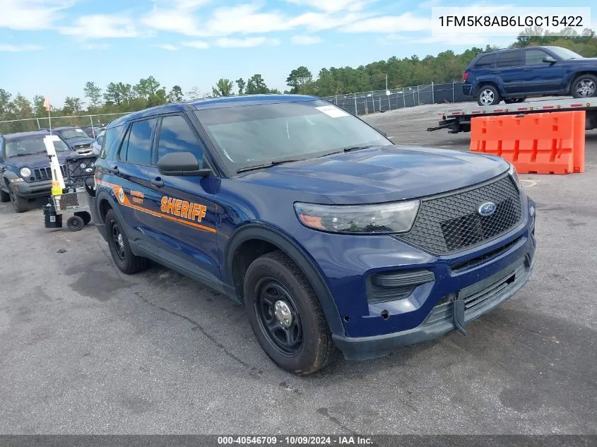 2020 Ford Police Interceptor Utility VIN: 1FM5K8AB6LGC15422 Lot: 40546709