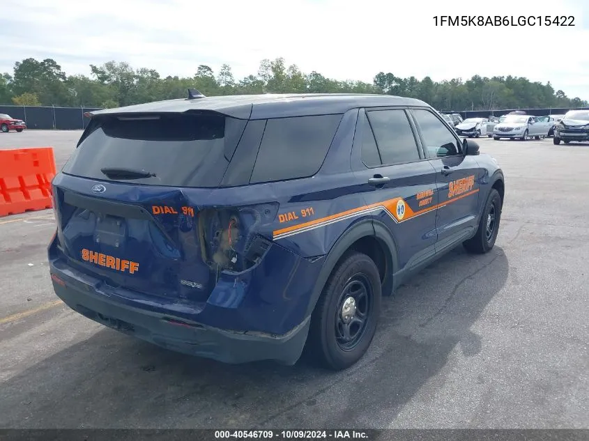 2020 Ford Police Interceptor Utility VIN: 1FM5K8AB6LGC15422 Lot: 40546709