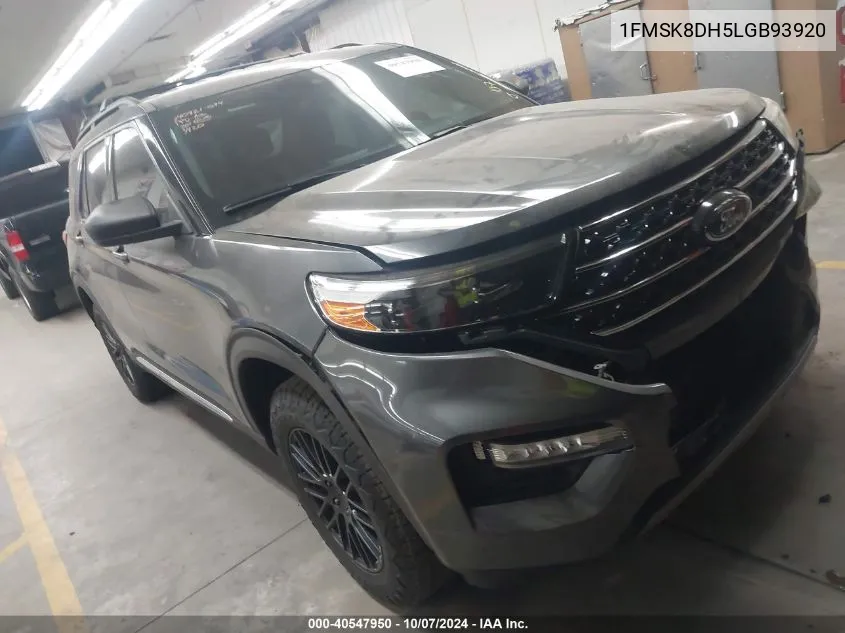 2020 Ford Explorer Xlt VIN: 1FMSK8DH5LGB93920 Lot: 40547950