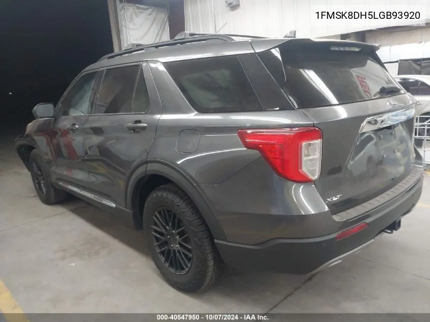 2020 Ford Explorer Xlt VIN: 1FMSK8DH5LGB93920 Lot: 40547950