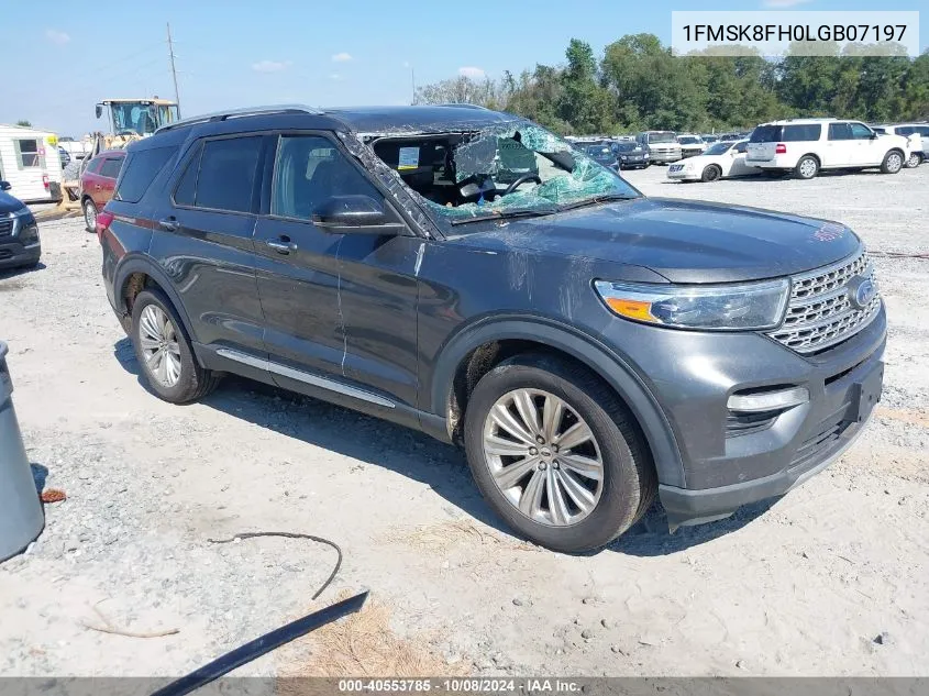 2020 Ford Explorer Limited VIN: 1FMSK8FH0LGB07197 Lot: 40553785