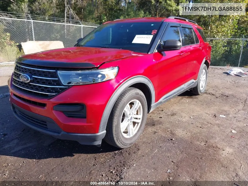 2020 Ford Explorer Xlt VIN: 1FMSK7DH7LGA88855 Lot: 40554765