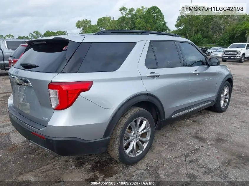 2020 Ford Explorer Xlt VIN: 1FMSK7DH1LGC42198 Lot: 40561503