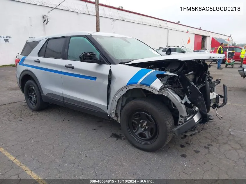 2020 Ford Police Interceptor Utility VIN: 1FM5K8AC5LGCD0218 Lot: 40564815