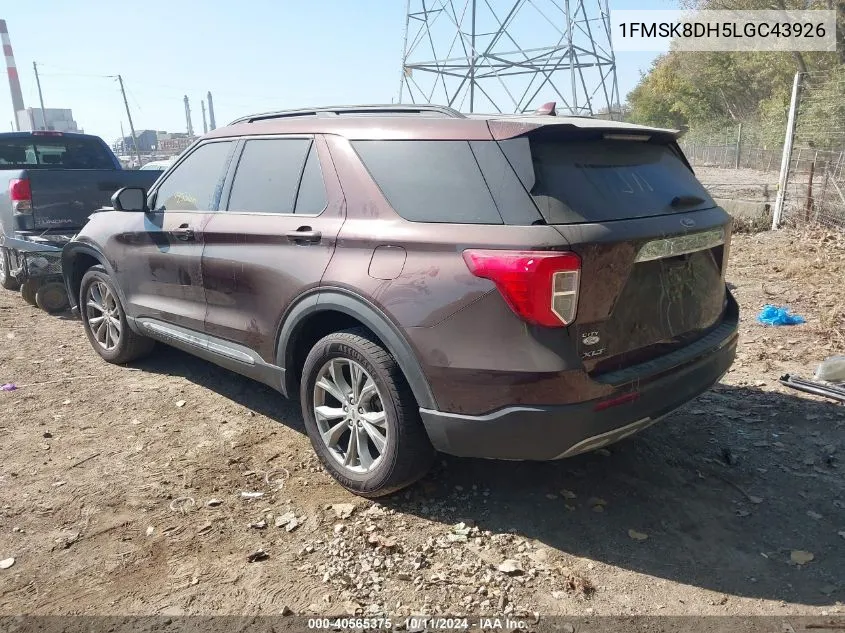 2020 Ford Explorer Xlt VIN: 1FMSK8DH5LGC43926 Lot: 40565375