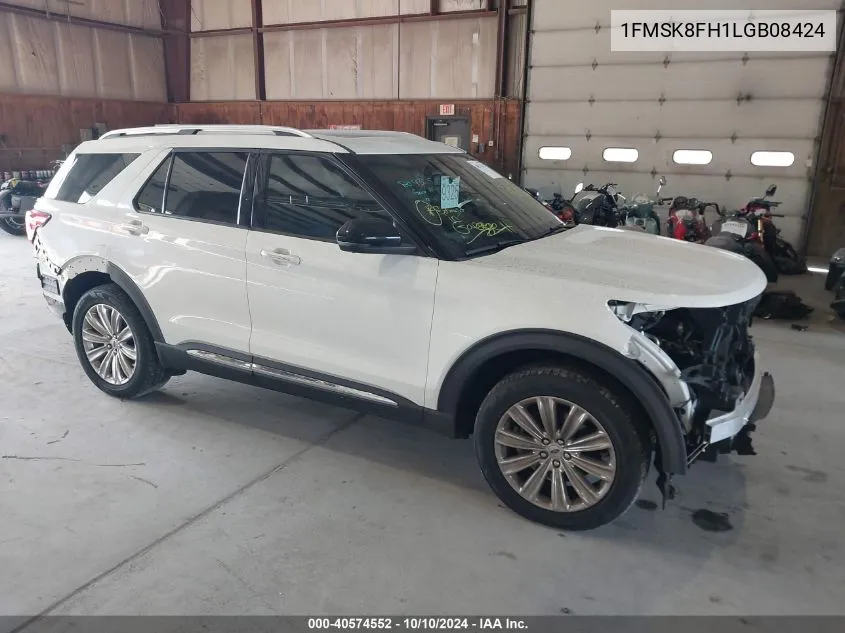 2020 Ford Explorer Limited VIN: 1FMSK8FH1LGB08424 Lot: 40574552