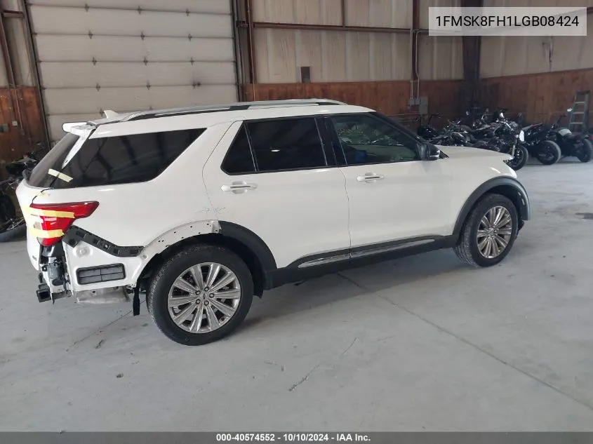 2020 Ford Explorer Limited VIN: 1FMSK8FH1LGB08424 Lot: 40574552