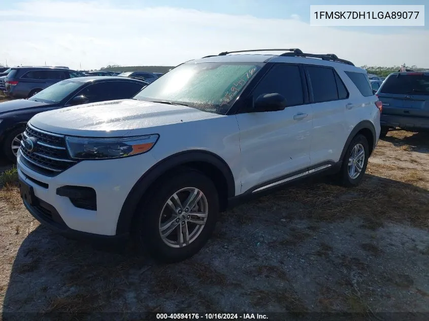 2020 Ford Explorer Xlt VIN: 1FMSK7DH1LGA89077 Lot: 40594176