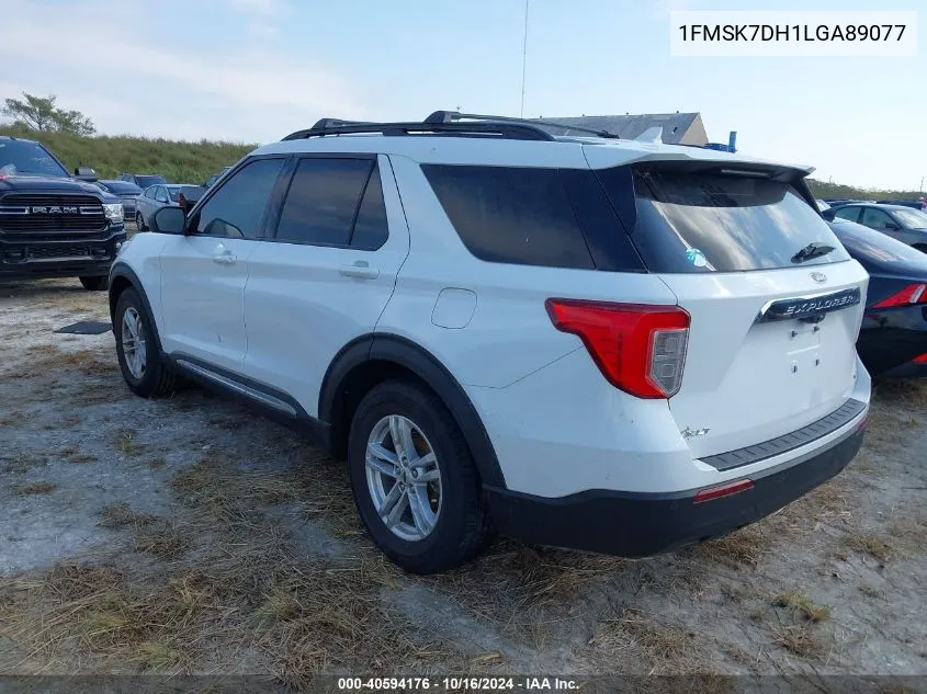 2020 Ford Explorer Xlt VIN: 1FMSK7DH1LGA89077 Lot: 40594176