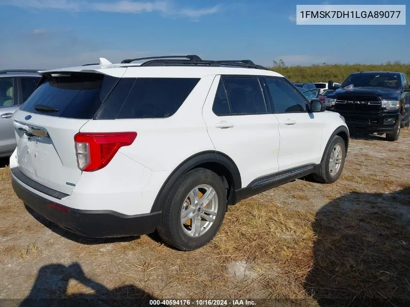 2020 Ford Explorer Xlt VIN: 1FMSK7DH1LGA89077 Lot: 40594176