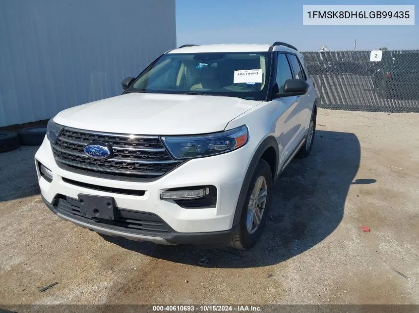 2020 Ford Explorer Xlt VIN: 1FMSK8DH6LGB99435 Lot: 40610693