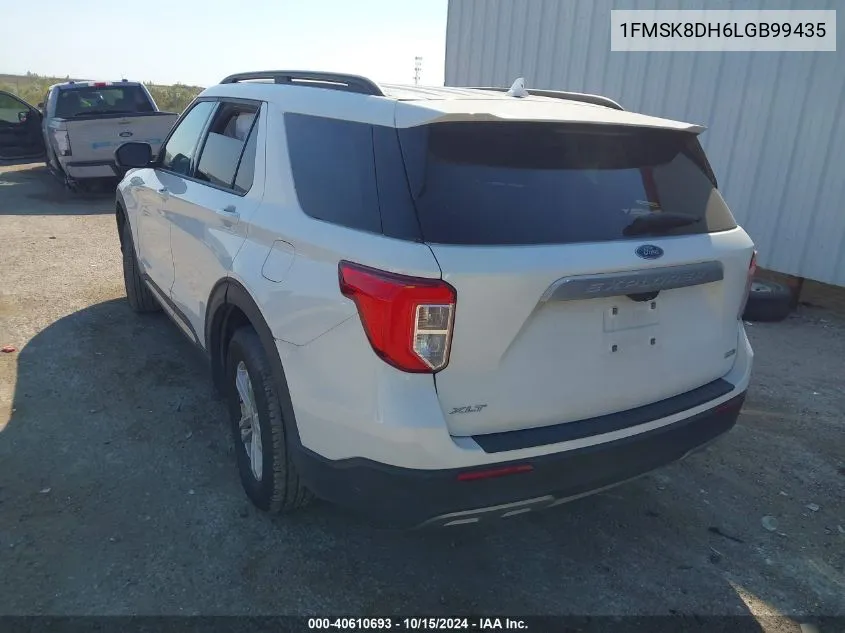 2020 Ford Explorer Xlt VIN: 1FMSK8DH6LGB99435 Lot: 40610693