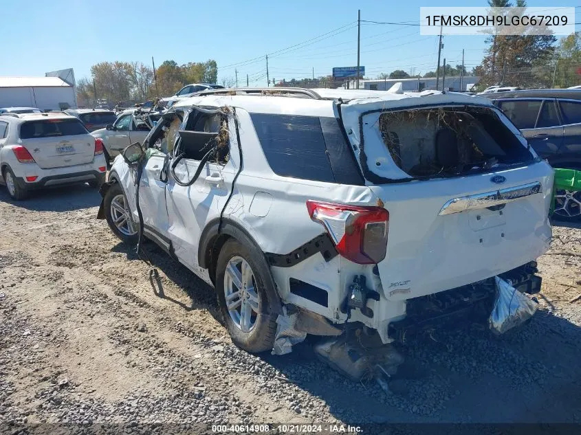 2020 Ford Explorer Xlt VIN: 1FMSK8DH9LGC67209 Lot: 40614908