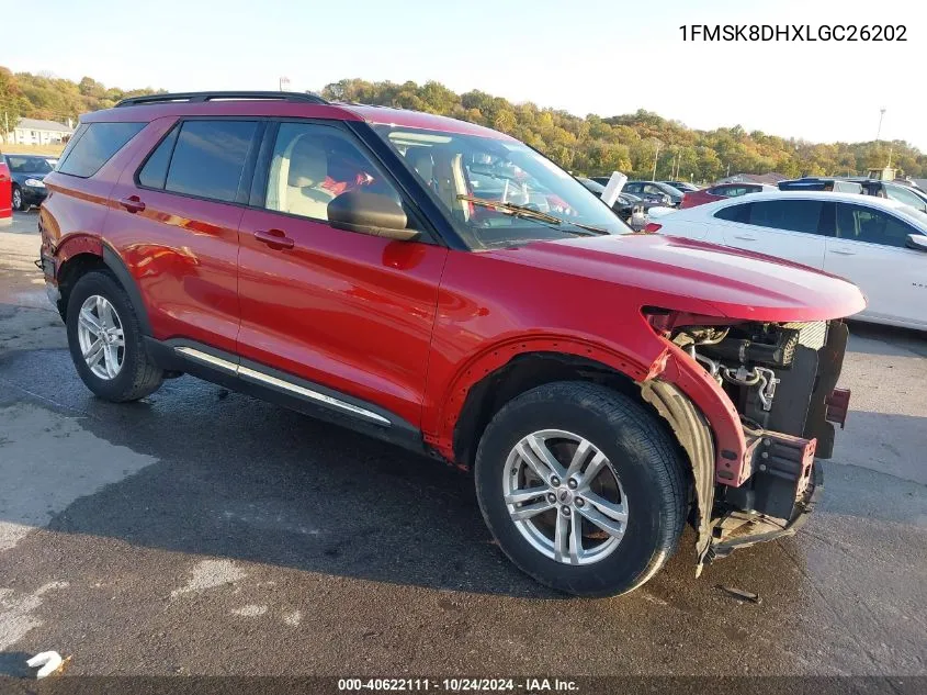 2020 Ford Explorer Xlt VIN: 1FMSK8DHXLGC26202 Lot: 40622111