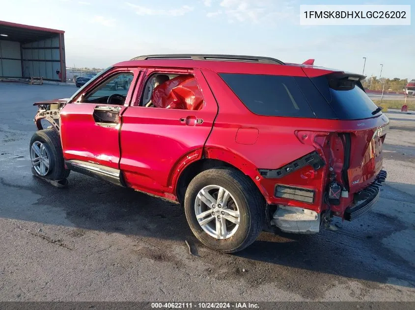 2020 Ford Explorer Xlt VIN: 1FMSK8DHXLGC26202 Lot: 40622111