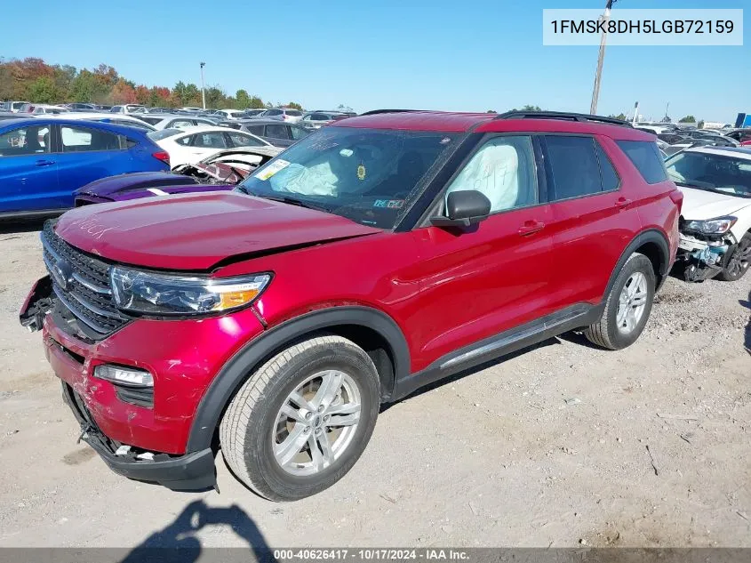 2020 Ford Explorer Xlt VIN: 1FMSK8DH5LGB72159 Lot: 40626417