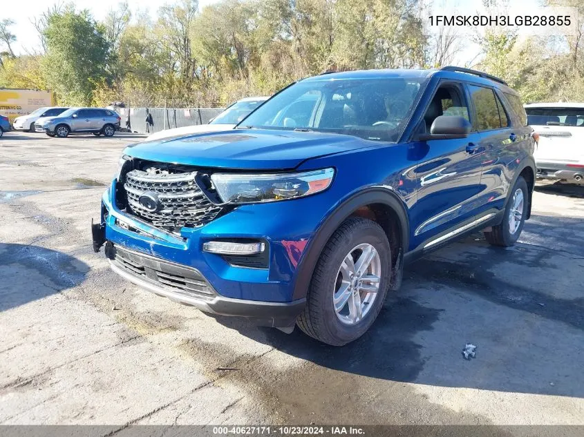 2020 Ford Explorer Xlt VIN: 1FMSK8DH3LGB28855 Lot: 40627171