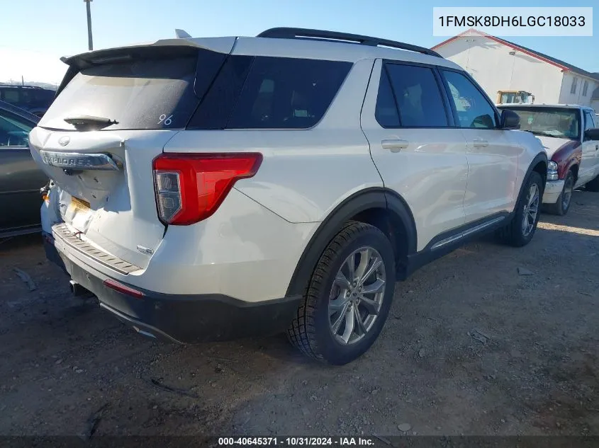 2020 Ford Explorer Xlt VIN: 1FMSK8DH6LGC18033 Lot: 40645371