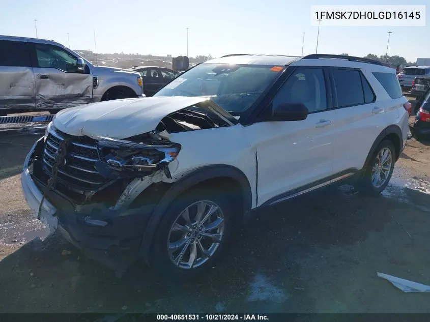 2020 Ford Explorer Xlt VIN: 1FMSK7DH0LGD16145 Lot: 40651531