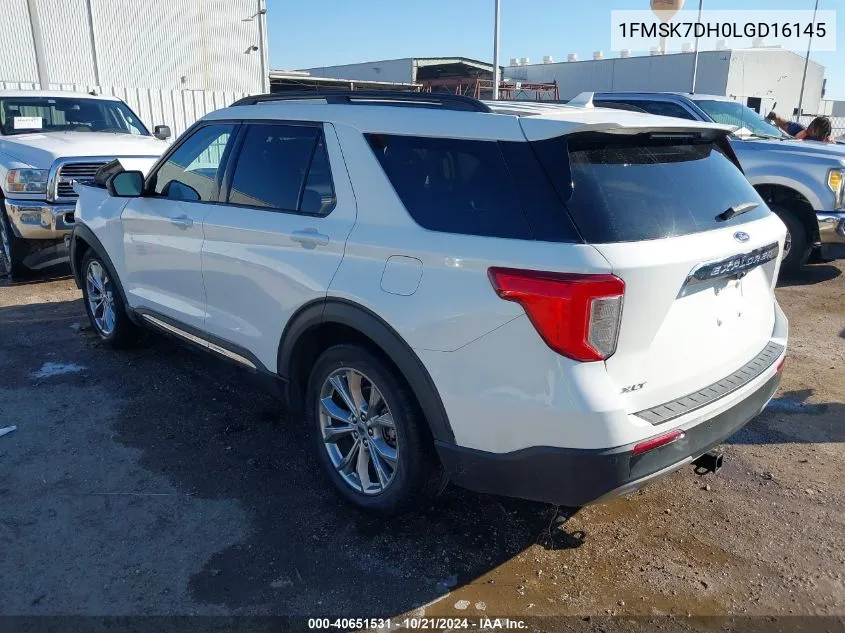 2020 Ford Explorer Xlt VIN: 1FMSK7DH0LGD16145 Lot: 40651531