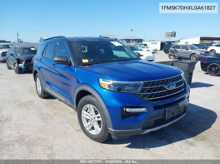 2020 Ford Explorer Xlt VIN: 1FMSK7DHXLGA61827 Lot: 40677897