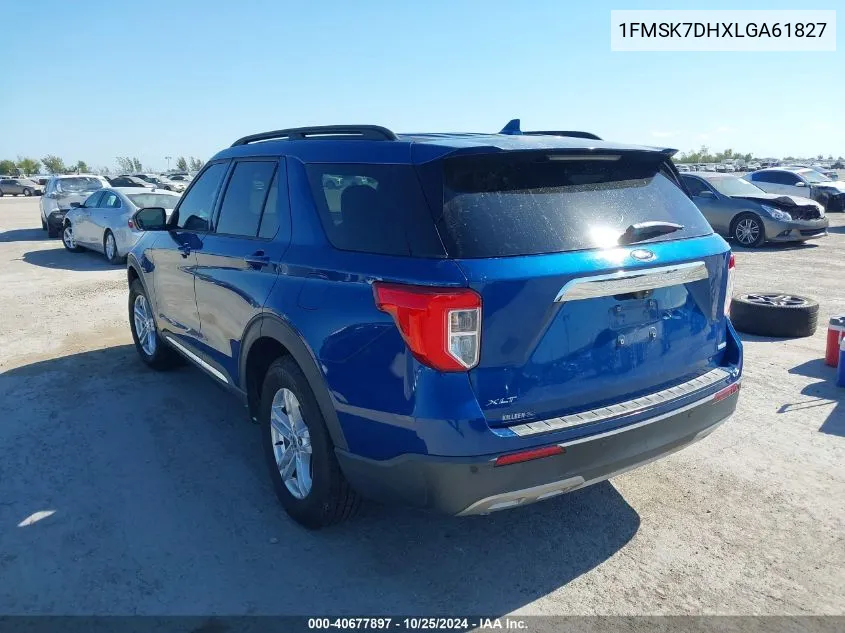 2020 Ford Explorer Xlt VIN: 1FMSK7DHXLGA61827 Lot: 40677897