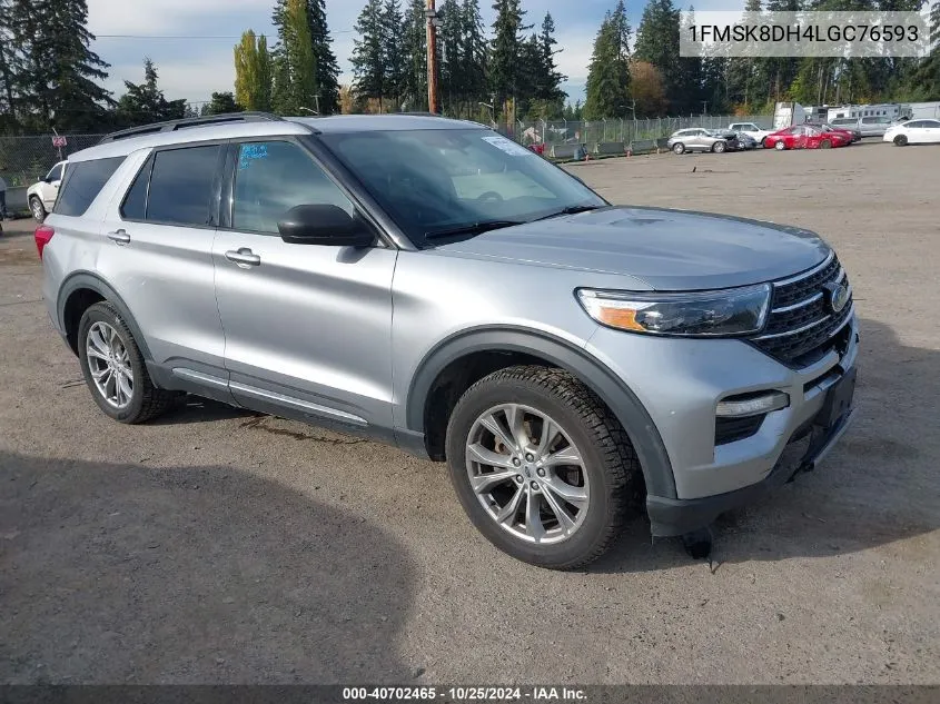 2020 Ford Explorer Xlt VIN: 1FMSK8DH4LGC76593 Lot: 40702465