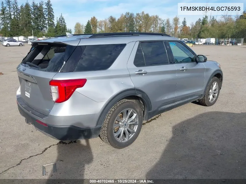 2020 Ford Explorer Xlt VIN: 1FMSK8DH4LGC76593 Lot: 40702465