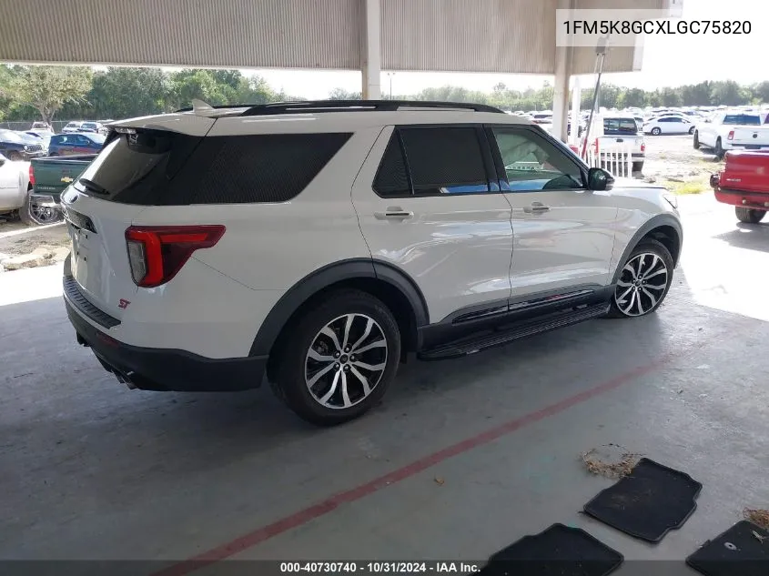 2020 Ford Explorer St VIN: 1FM5K8GCXLGC75820 Lot: 40730740