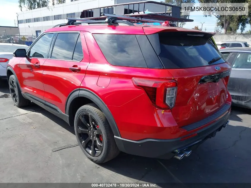 2020 Ford Explorer St VIN: 1FM5K8GC6LGC30650 Lot: 40732478