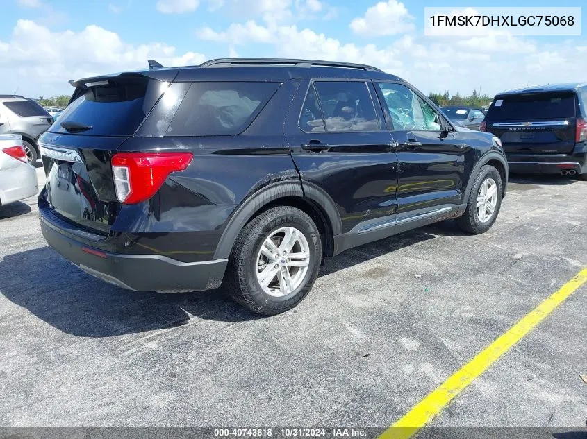 2020 Ford Explorer Xlt VIN: 1FMSK7DHXLGC75068 Lot: 40743618