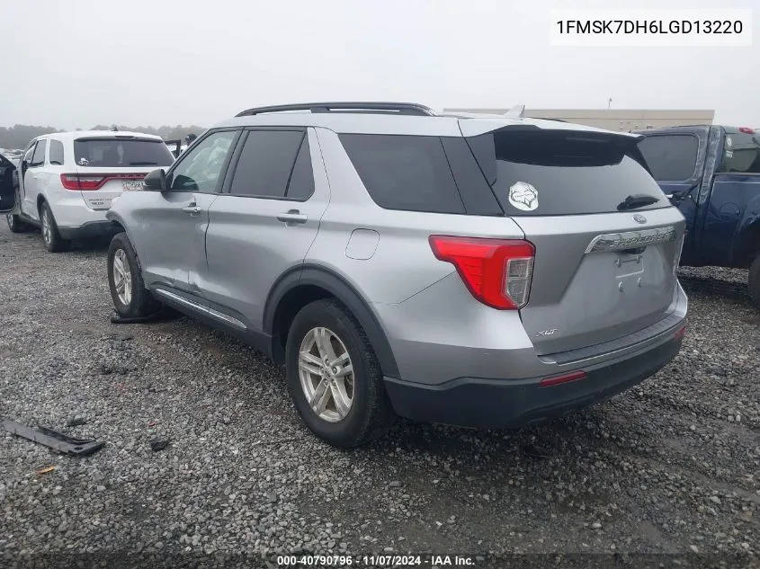 2020 Ford Explorer Xlt VIN: 1FMSK7DH6LGD13220 Lot: 40790796