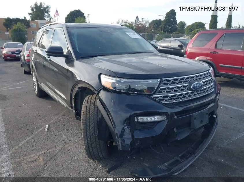 2020 Ford Explorer Limited VIN: 1FMSK7FH9LGC81697 Lot: 40791686