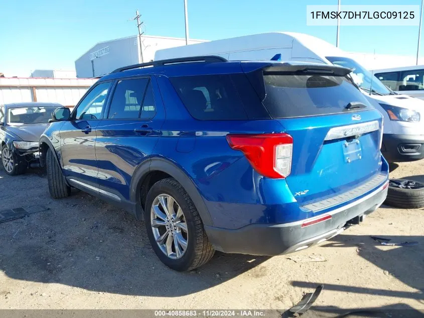 2020 Ford Explorer Xlt VIN: 1FMSK7DH7LGC09125 Lot: 40858683