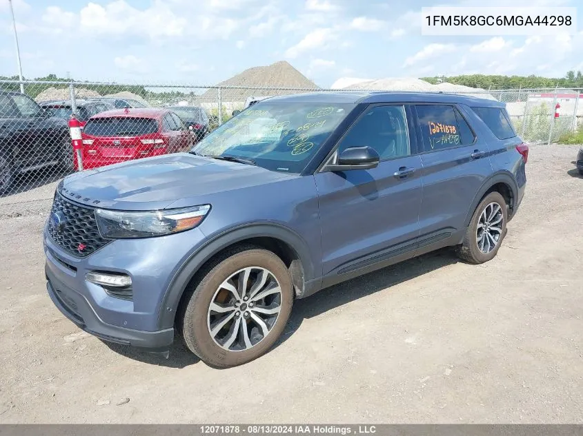 2021 Ford Explorer St VIN: 1FM5K8GC6MGA44298 Lot: 12071878