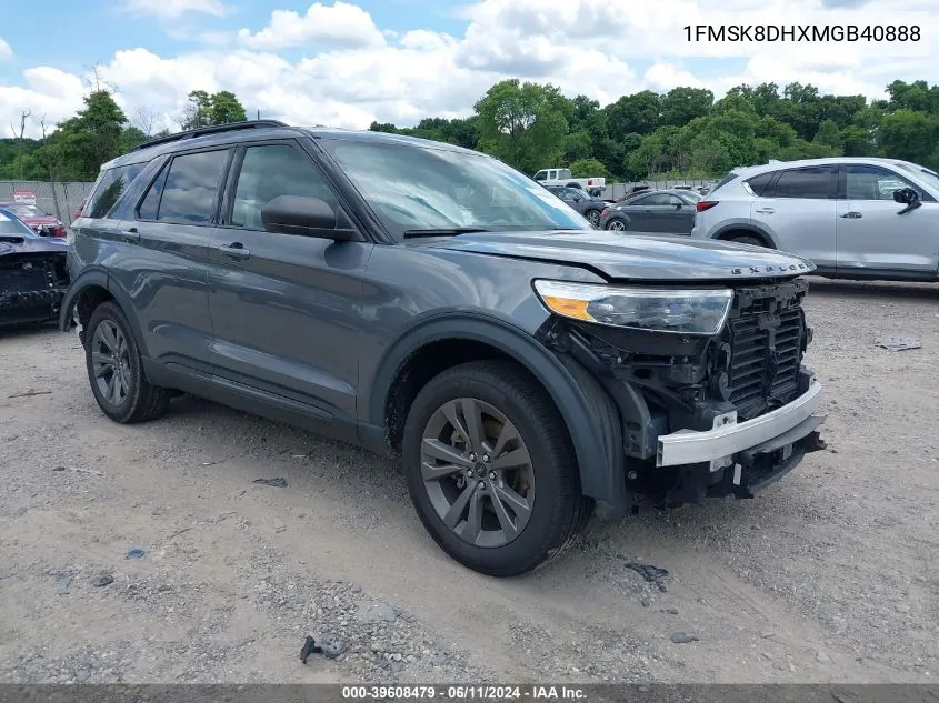 2021 Ford Explorer Xlt VIN: 1FMSK8DHXMGB40888 Lot: 39608479