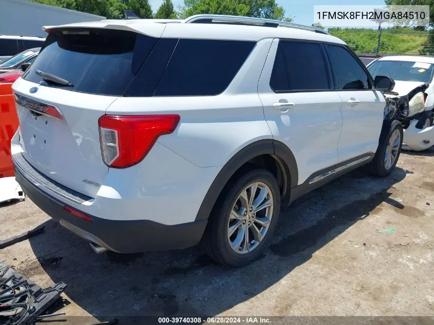 2021 Ford Explorer Limited VIN: 1FMSK8FH2MGA84510 Lot: 39740308