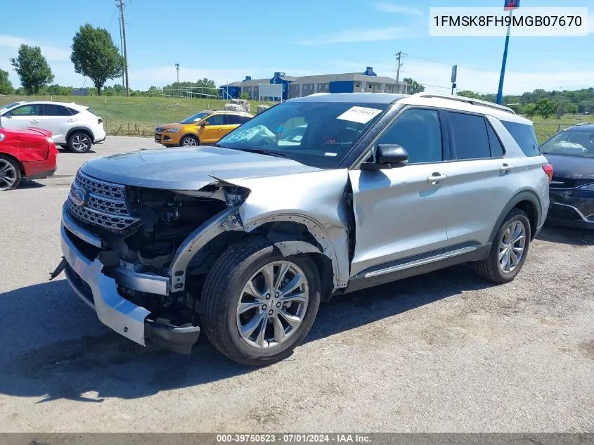 2021 Ford Explorer Limited VIN: 1FMSK8FH9MGB07670 Lot: 39750523