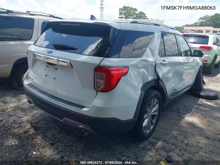 2021 Ford Explorer Limited VIN: 1FMSK7FH9MGA88063 Lot: 39824372