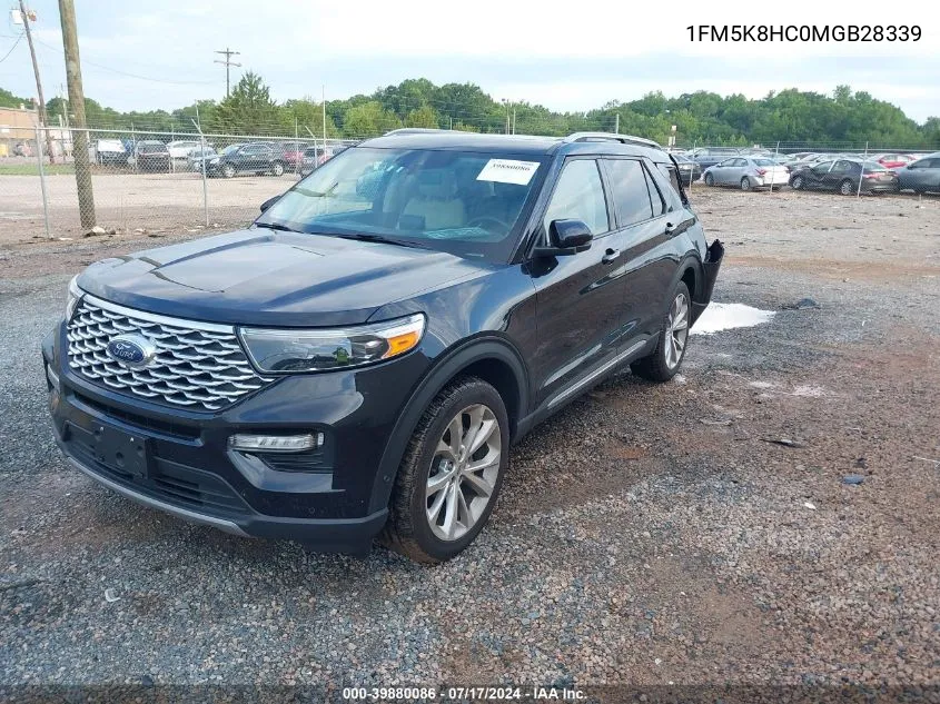 2021 Ford Explorer Platinum VIN: 1FM5K8HC0MGB28339 Lot: 39880086