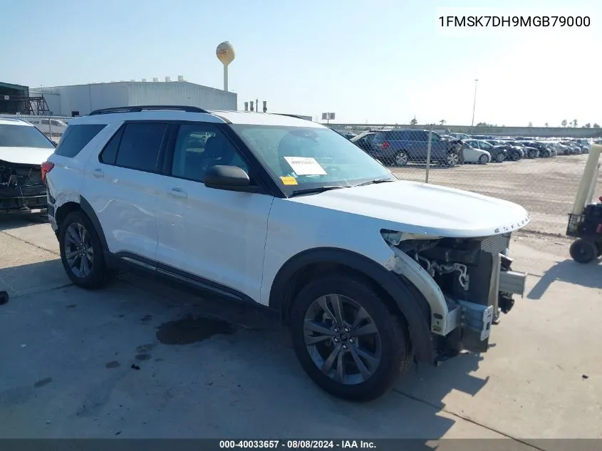 2021 Ford Explorer Xlt VIN: 1FMSK7DH9MGB79000 Lot: 40033657