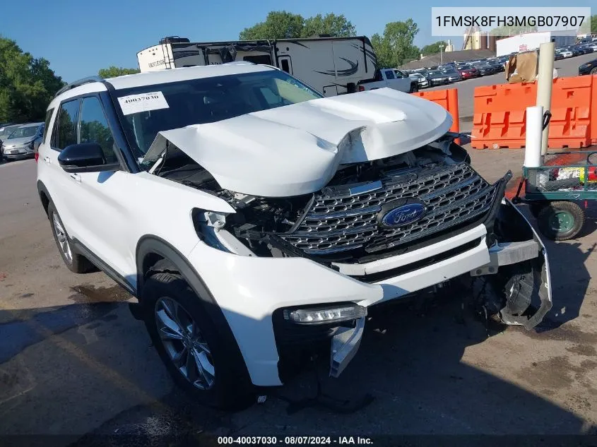 2021 Ford Explorer Limited VIN: 1FMSK8FH3MGB07907 Lot: 40037030