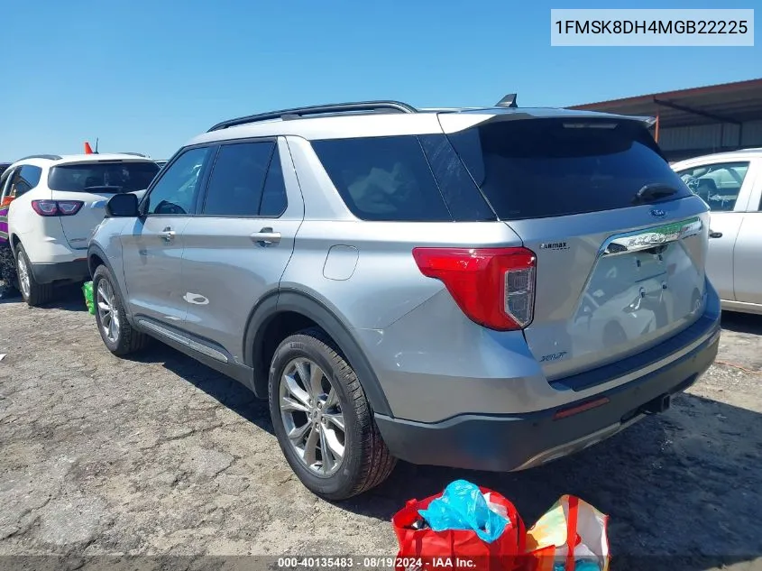 2021 Ford Explorer Xlt VIN: 1FMSK8DH4MGB22225 Lot: 40135483