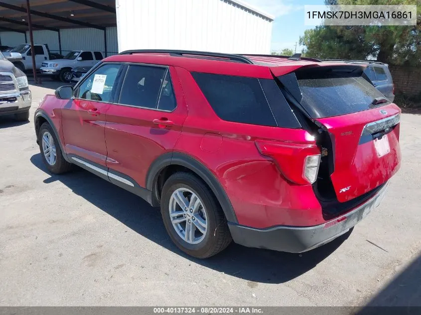 1FMSK7DH3MGA16861 2021 Ford Explorer Xlt