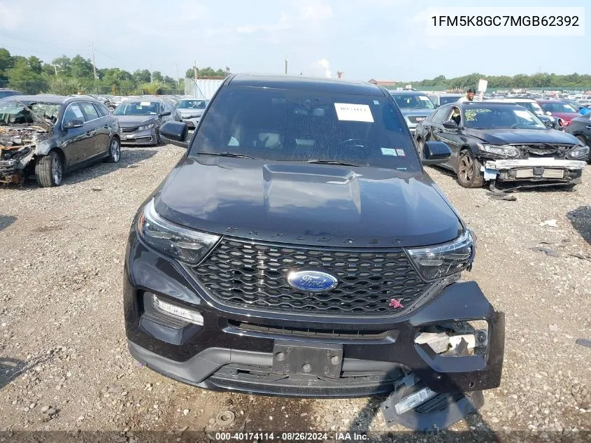 2021 Ford Explorer St VIN: 1FM5K8GC7MGB62392 Lot: 40174114