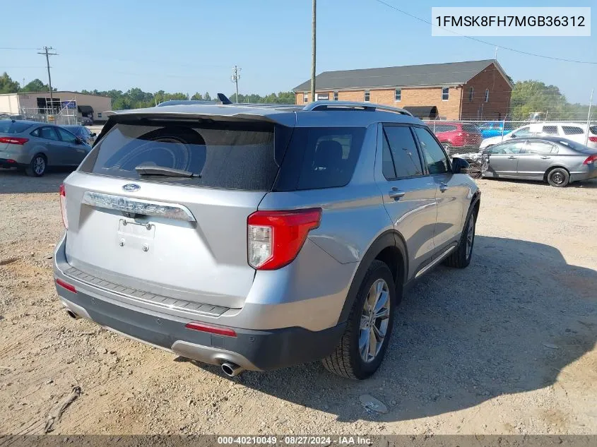 2021 Ford Explorer Limited VIN: 1FMSK8FH7MGB36312 Lot: 40210049