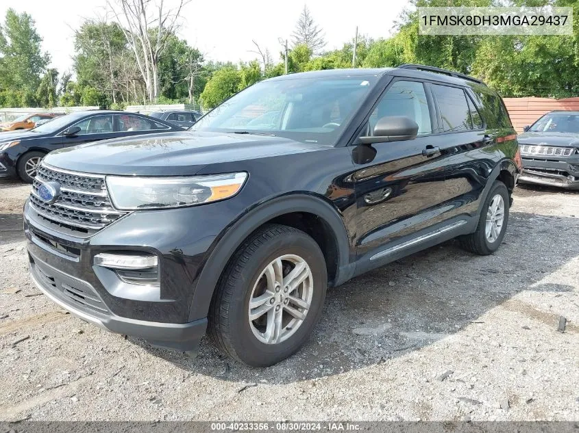 2021 Ford Explorer Xlt VIN: 1FMSK8DH3MGA29437 Lot: 40233356