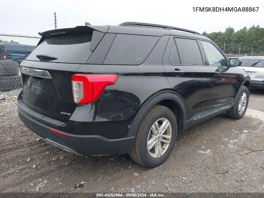 2021 Ford Explorer Xlt VIN: 1FMSK8DH4MGA88867 Lot: 40263964