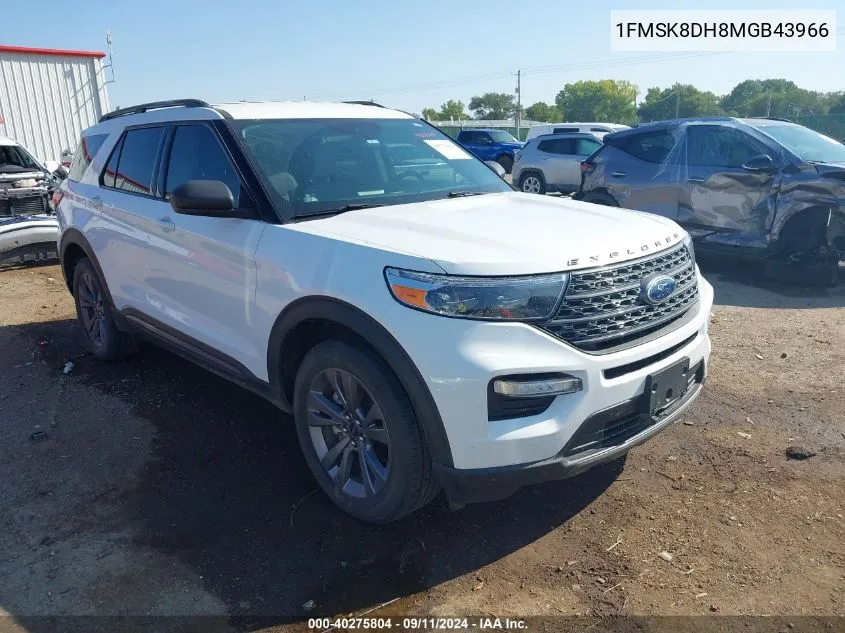 2021 Ford Explorer Xlt VIN: 1FMSK8DH8MGB43966 Lot: 40275804