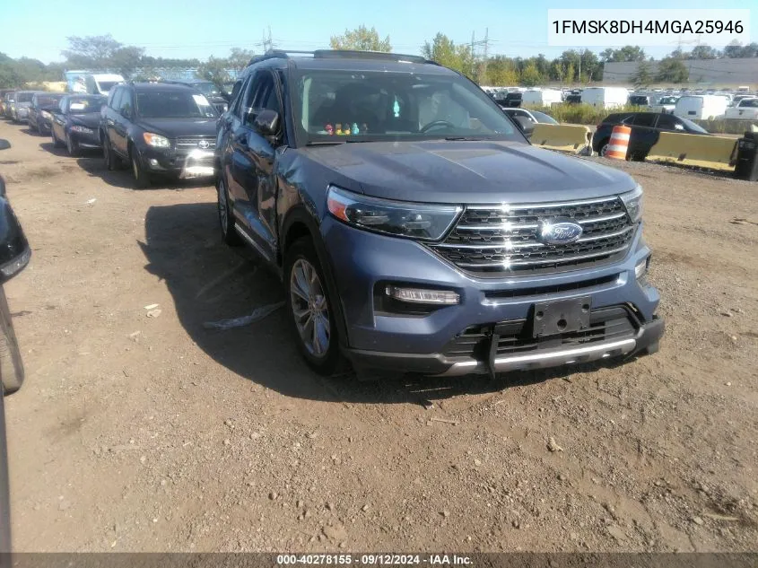 2021 Ford Explorer Xlt VIN: 1FMSK8DH4MGA25946 Lot: 40278155